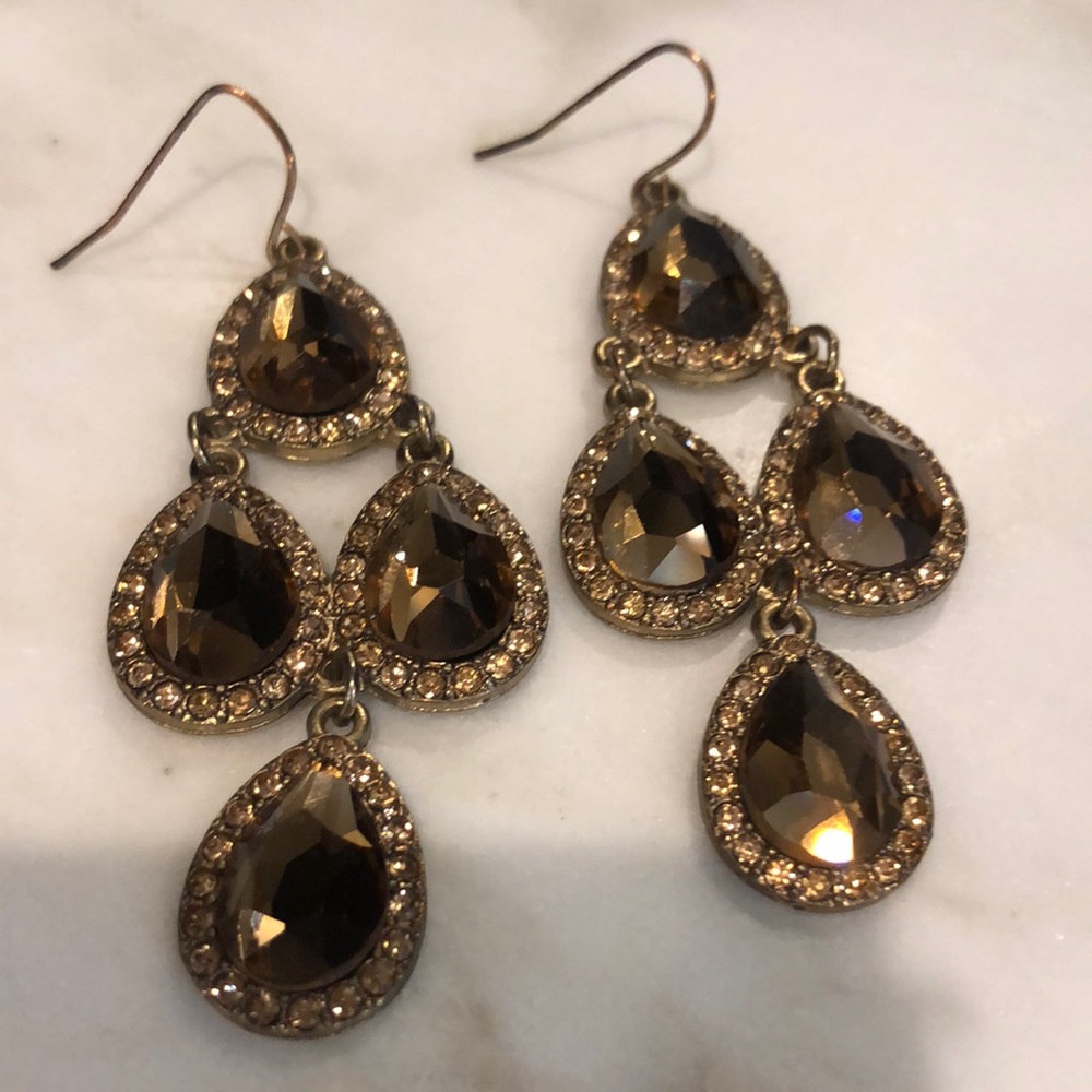 Gorgeous faux topaz chandler earrings